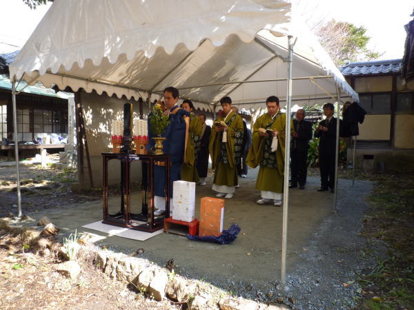 安在所移築工事祈願祭