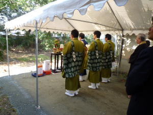 安在所移築工事祈願祭